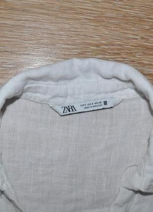 Укороченая льняная рубашка zara5 фото