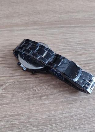 Классические мужские часы металлические geneva черные5 фото