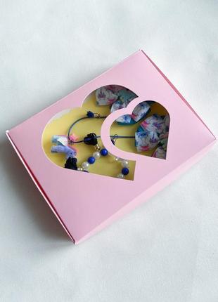 Подарок девочке набор летний.резинки,браслет,фигурка-бусинто тропики5 фото