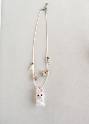 Подарок девочке набор зайчик.резинки,браслет,фигурка-бусинто заяц7 фото