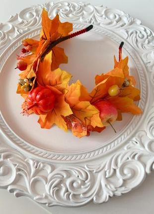 Осенняя корона. корона с листьями. королева осени6 фото