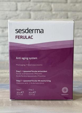 Двокрокова омолоджуюча система з феруловою кислотою sesderma ferulac liposomal anti-aging system 30+30 мл2 фото