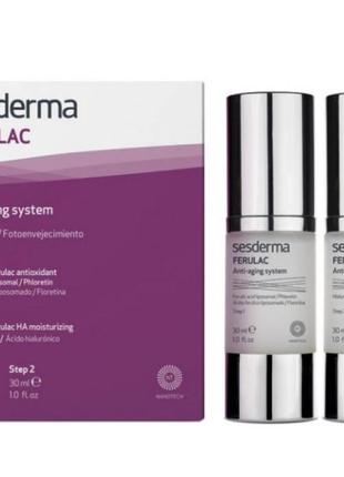 Двокрокова омолоджуюча система з феруловою кислотою sesderma ferulac liposomal anti-aging system 30+30 мл1 фото