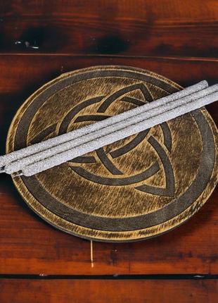 Комплект ритуальних сольових чорних свічок від пристріту