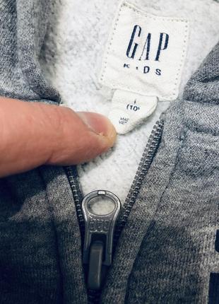 Толстовка gap usa на 9-10 лет 140-134см оригинальная серая кофта худи5 фото