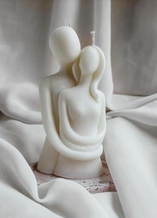 Ароматична свічка з соєвого воску/ свічка закохана пара / свічка інтер'єрна / ароматична свічка