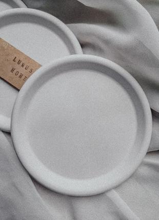 Гіпсова підставка тарілка/ підсвічник 12 см