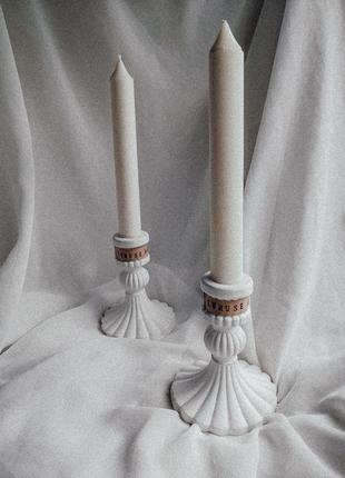 Гіпсовий підсвічник ажурний 10 см