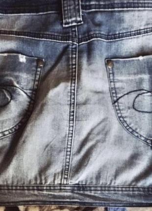 Оригинальная джинсовая юбка8 фото