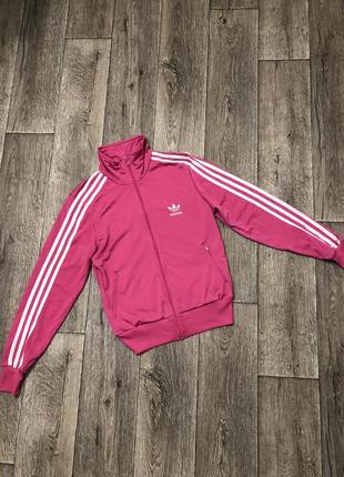 Олимпийка adidas розовая спортивная кофта оригинальная мастерка1 фото