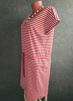 Котонове трикотажне плаття в смужку 46-48 розміру2 фото