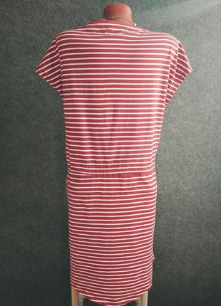 Котонове трикотажне плаття в смужку 46-48 розміру3 фото