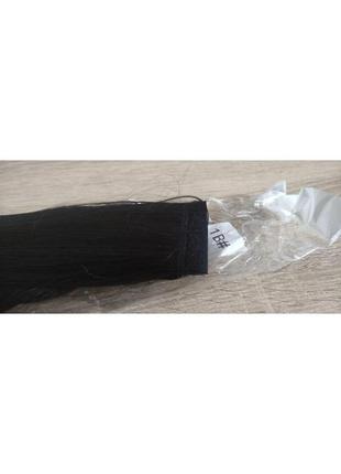 Шиньон накладной хвост на ленте didaka прямые волосы 60 см черный5 фото