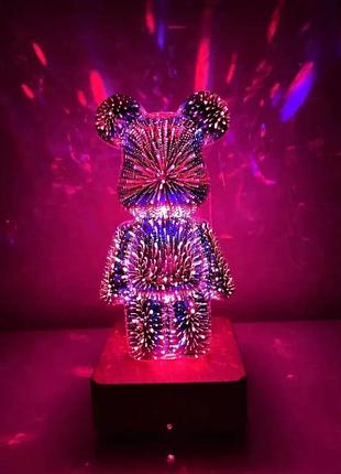 3d лампа кришталевий ведмедик феєрверк ведмідь bearbick декоративний скляний нічник...