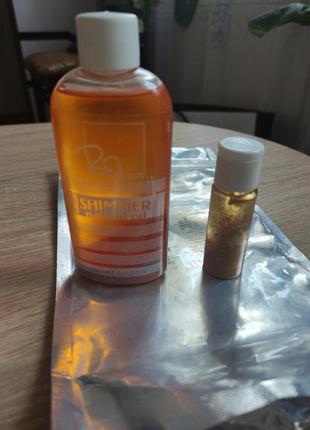 Сияющее масло для тела шиммер robeauty 100 ml персиковое, лаванда3 фото
