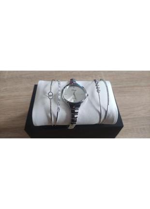 Женский подарочный набор наручные часы с двумя браслетами aiqier3 фото