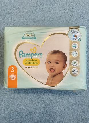 Підгузки pampers premium 3 (6-10кг) 35 шт