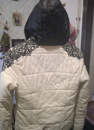 Жіноча біла тепла курточка фірми "lsp"2 фото