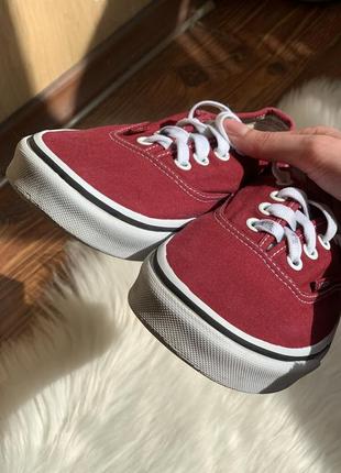 Оригінальні кеди у кольорі марсала vans унісекс8 фото