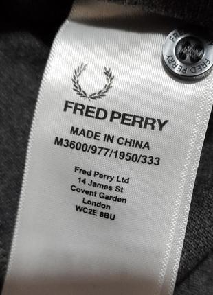 Мужская футболка / fred perry / поло / серая футболка / мужская одежда / чоловічий одяг /6 фото