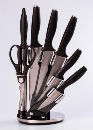 Набір кухонних ножів 7 предметів, чорний