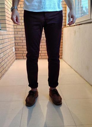 Брюки basic skinny синие zara