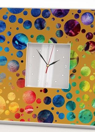 Стильний дизайнерський годинник настінний, настільний "абстракція" (c00692)