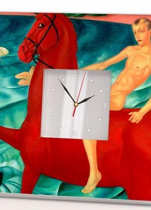 Настінний годинник кузьма петров-водкін "купання червоного коня" (c04167)