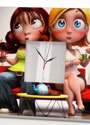 Годинник настінний "3d арт. дівчата" (c00121)