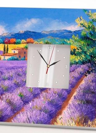 Декоративные часы "лавандовое поле" (c00199)