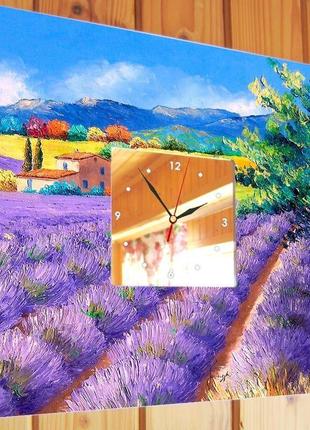 Декоративний годинник "лавандове поле" (c00199)2 фото
