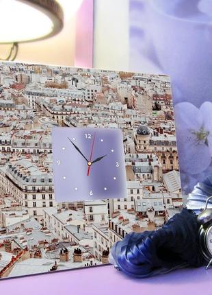 Незвичайний настінний годинник "париж" (c00541)3 фото