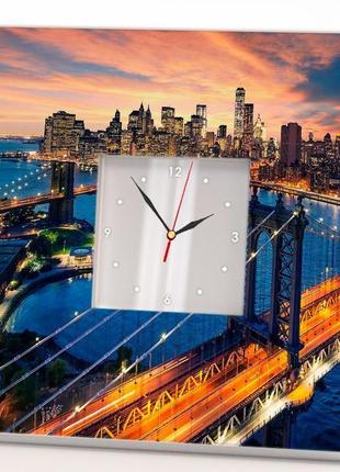 Часы настенные "гудзон. нью йорк" (c03715)