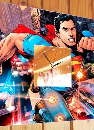 Часы с рисунком "супермен" (c03725)2 фото