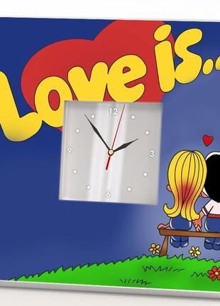 Романтичний годинник для закоханих "любов - це... love is..." 14 лютого. день валентина (c03750)1 фото
