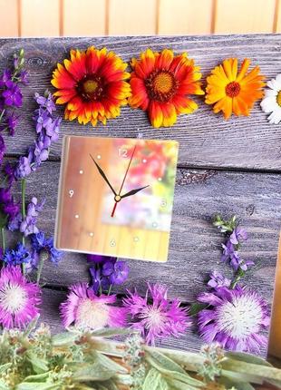 Декор годинник із зображенням "квіти. жоржини" (c03759)3 фото