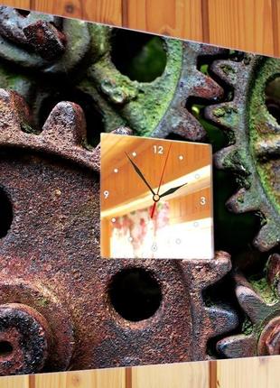 Дизайнерський годинник "стімпанк. іржаві шестерні механізму" (c03771)2 фото