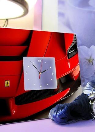 Стильний годинник з спортивним авто "ferrari. феррарі" (c03845)3 фото