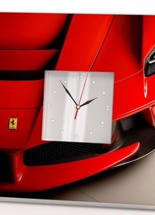 Стильний годинник з спортивним авто "ferrari. феррарі" (c03845)1 фото