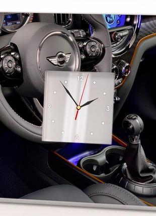 Інтер'єрний годинник з авто "mini cooper" (c03852)1 фото
