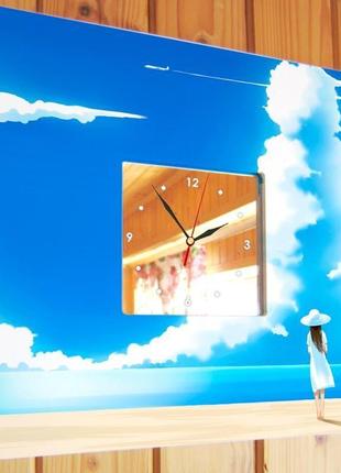 Настінний годинник в стилі аніме, манга "очікування" (c03855)2 фото