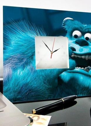 Годинник з героєм мультфільму "корпорація монстрів. пухнастик" у дитячу кімнату (c03860)3 фото
