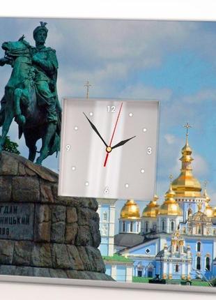 Часы с фото города "киев. михайловский собор. украина" подарок (c04084)1 фото