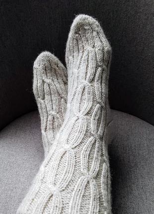 Шерстяные носки с аранами (размер 36-38)3 фото