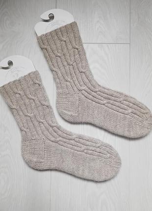 Шерстяные носки с аранами (размер 36-38)1 фото