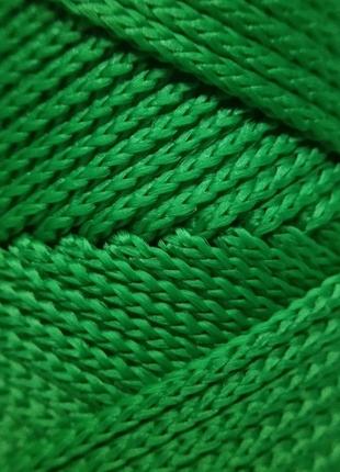 Зеленый вязаный шнур 2 мм бобина 400м