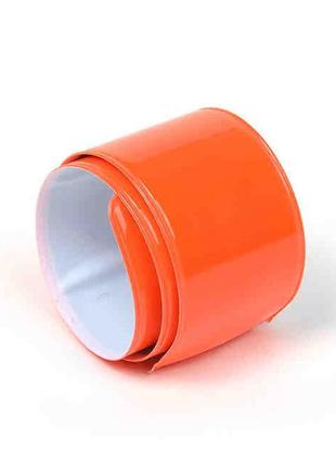 Світловідбиваючий браслет флікера стрічка на одяг 30 см помаранче