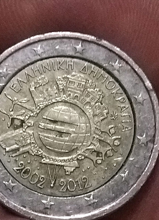 Дві монети по 2 євро2 фото