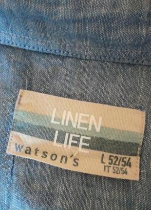 Рубашка мужская льяна от watsons linen life4 фото