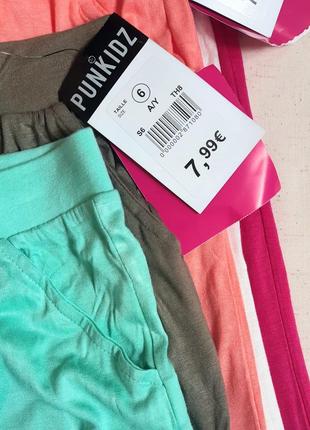 Літні штани джогери punkidz францакція різнобарвні однотонні трикотажні на 2-12 років2 фото